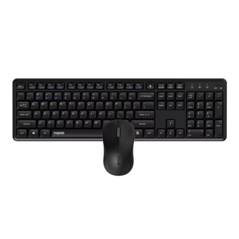 Rapoo 8150M Combo Multimodo (Bluetooth y 2.4 Ghz) Ratón 1300 DPI/ Teclado Ultra silencioso Negro