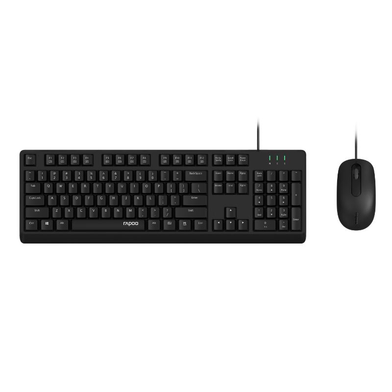 Rapoo NX 1500 Combo con Cable (1,5m)/ USB 3.0/ 1000 DPI Negro