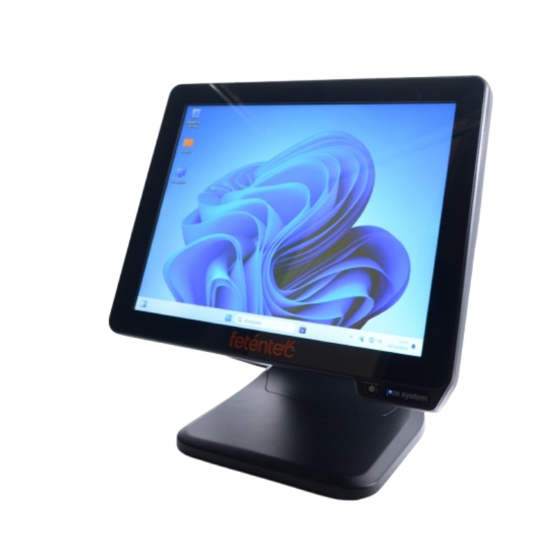 Fetentec TPV ÉVORA: Pantalla 15" Capacitiva HD (1024*768) Led True Flat/ Fanless/ Procesador Celeron J6412/ RAM 8GB/ SSD 256GB (Con Licencia de WIN. 11 PRO Instalada) 1 GB LAN y WIFI INTEGRADO/ ALUMINIO ENTERO/ RESISTENTE A TODO TIPO DE LÍQUIDOS (IP65)/ ALTAVOCES INCLUIDOS/ Puertos: USB 2.0*4/ USB 3.0*2/ VGA*1/ Audio*1/ COM*2/ HDMI*1/ RJ45 Negro — imagen 2
