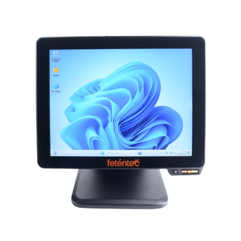 Fetentec TPV ÉVORA: Pantalla 15" Capacitiva HD (1024*768) Led True Flat/ Fanless/ Procesador Celeron J6412/ RAM 8GB/ SSD 256GB (Con Licencia de WIN. 11 PRO Instalada) 1 GB LAN y WIFI INTEGRADO/ ALUMINIO ENTERO/ RESISTENTE A TODO TIPO DE LÍQUIDOS (IP65)/ ALTAVOCES INCLUIDOS/ Puertos: USB 2.0*4/ USB 3.0*2/ VGA*1/ Audio*1/ COM*2/ HDMI*1/ RJ45 Negro