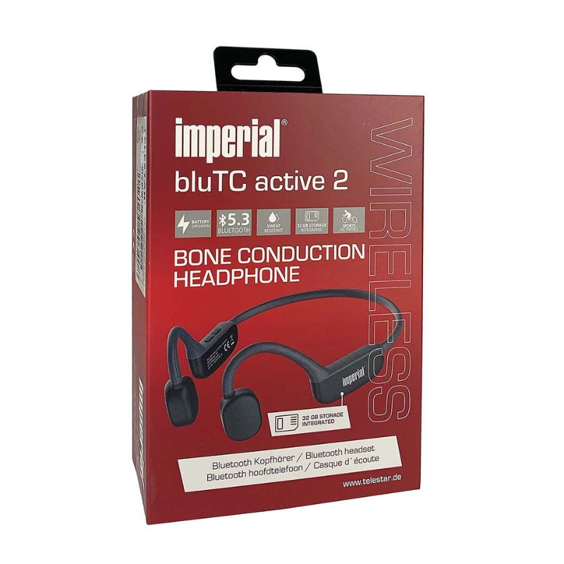 Imperial Auriculares de Conducción Ósea. Bluetooth® 5.3| Batería: 11 horas | Memoria interna: 32 GB | Control de Volumen | Negro — imagen 2