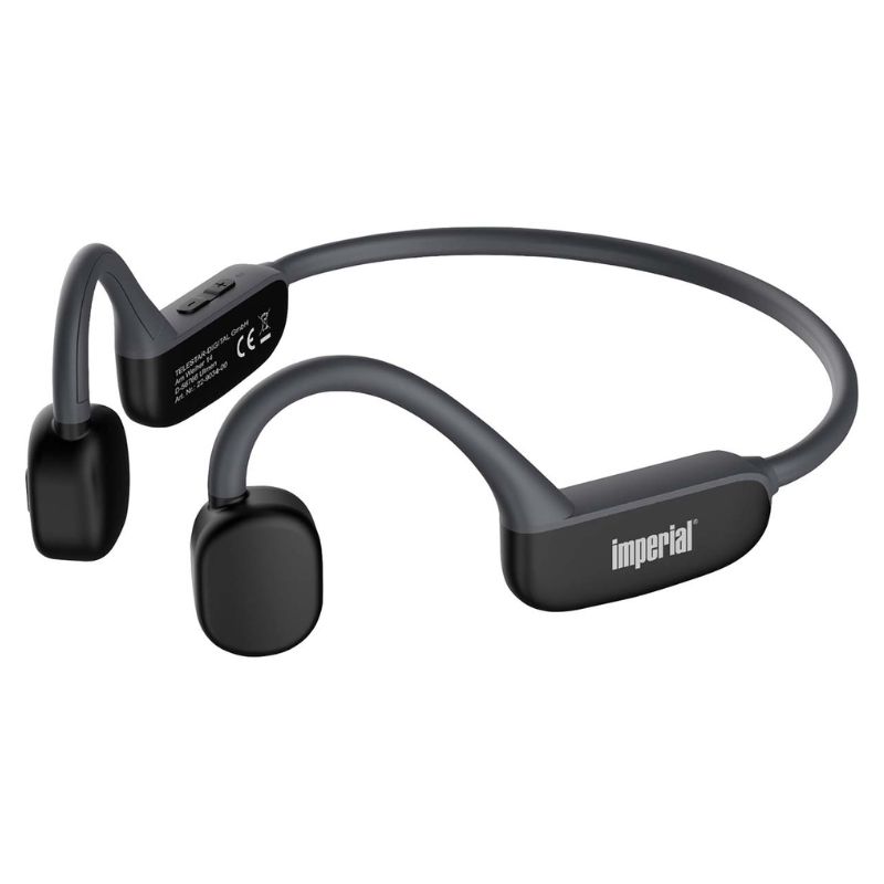 Imperial Auriculares de Conducción Ósea. Bluetooth® 5.3| Batería: 11 horas | Memoria interna: 32 GB | Control de Volumen | Negro