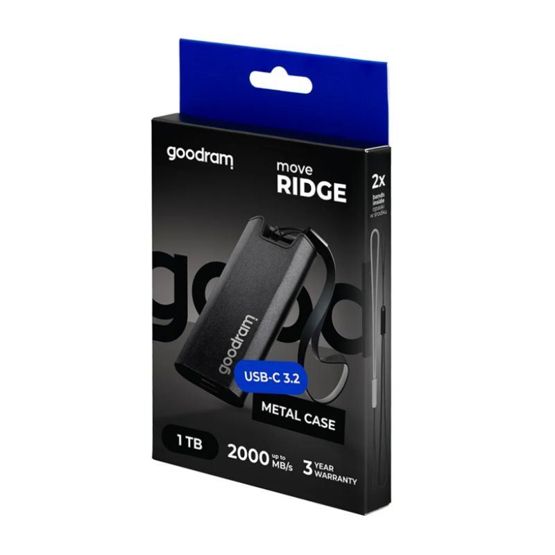 GoodRam SD MOVE RIDGE BLACK 1TB USB 3.2 (2000/2000 MB/s)