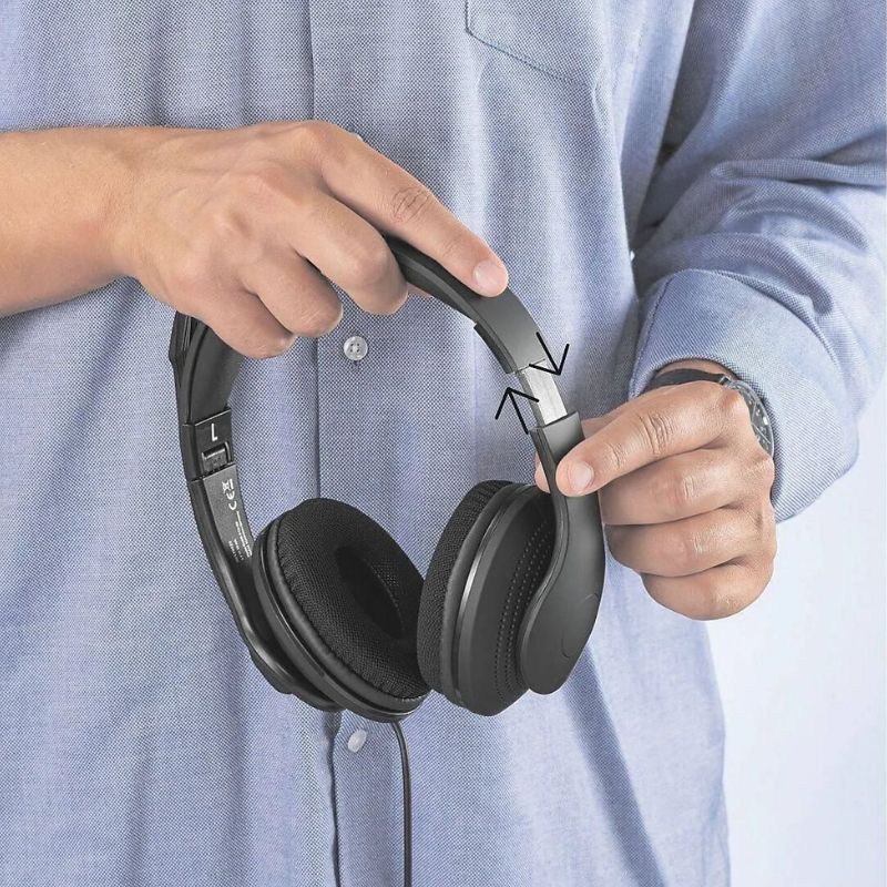 Hama Auriculares con micro USB  "piel"- acolchado Negro (HS- USB300 V2) — imagen 3