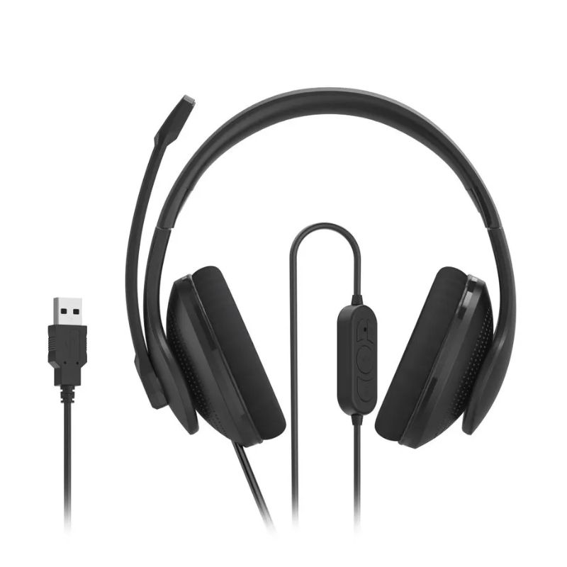 Hama Auriculares con micro USB  "piel"- acolchado Negro (HS- USB300 V2)