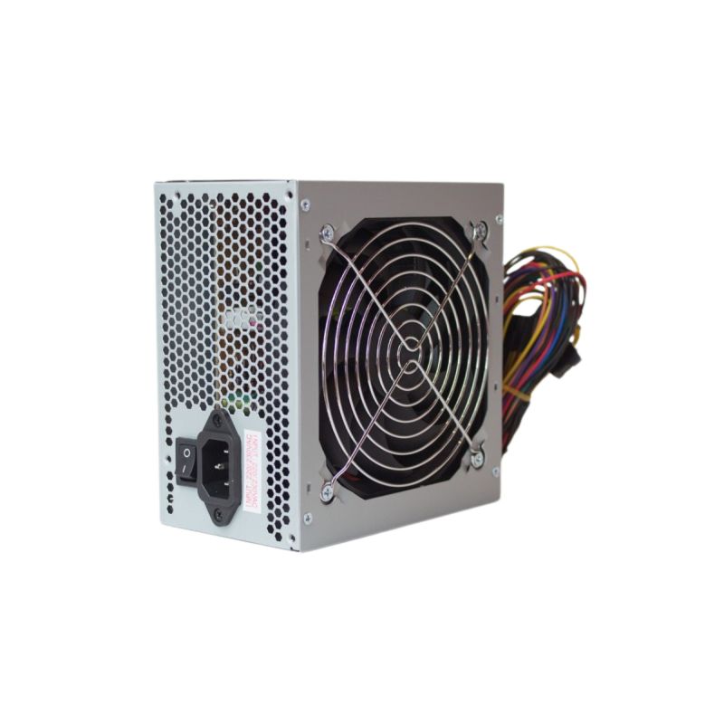 Eightt Fuente de Alimentación 500W Ventilador silencioso de 12 cm. 1 x ATX 20+4 pines, 1 x EPS/ATX 12V 4 pines, 4x SATA, 2x Molex