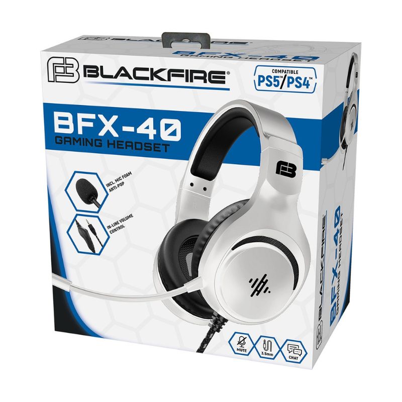Blackfire Auriculares Gaming PS5 (compatible PS4) BFX-40 Blanco