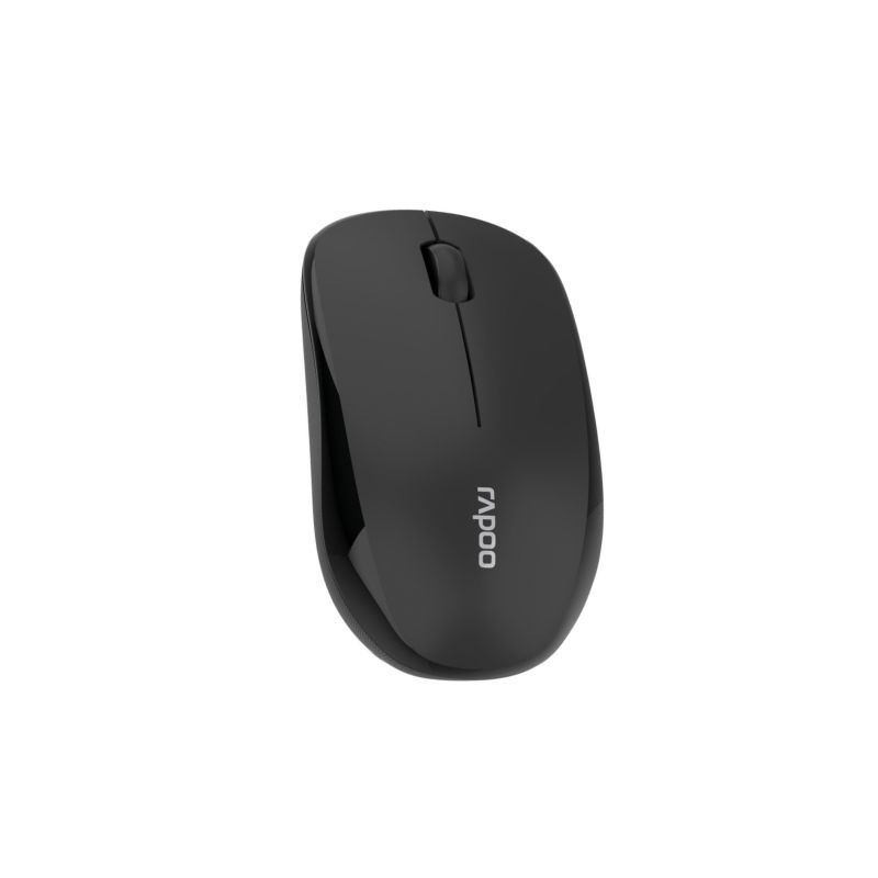 Rapoo 1310 Ratón Mini Inalámbrico: 2,4 GHz/ 1200 DPI/ Optical Silent/ 12 meses duración de batería/ Negro